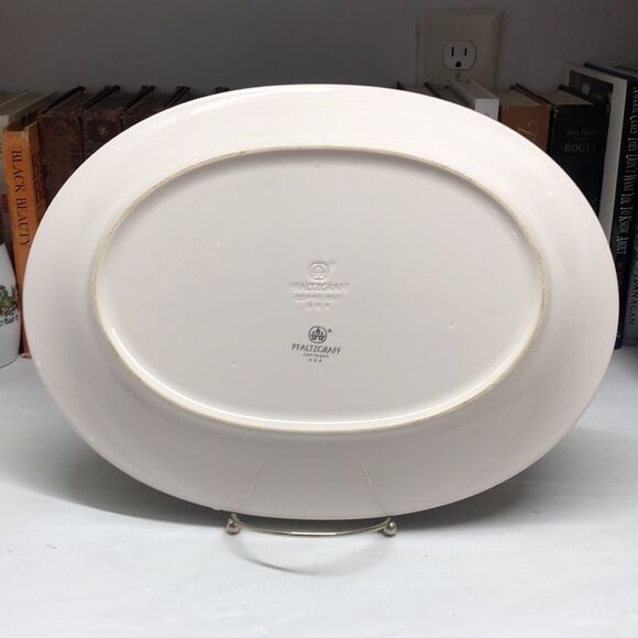 0458 Pfaltzgraff Arbor Vine 14" Oval Serving Platter - Picture 5 of 5